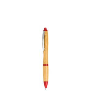EgotierPro 39516 - Bambusstift mit Aluminiumclip DESERT Rot