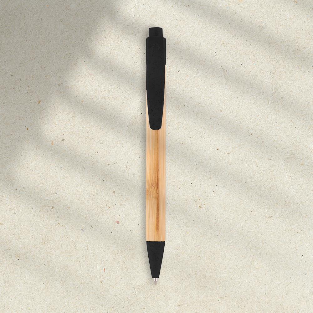 EgotierPro 50016 - Bambuskörper Stift mit PP und Weizenfaser MALMO