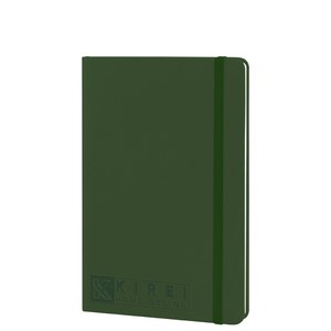 EgotierPro 39567 - A5 Notizbuch mit PU-Cover und Gummiband, 96 cremefarbene Seiten LINED Green
