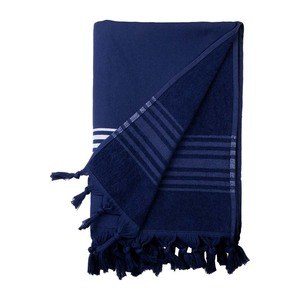 EgotierPro 50026 - Pareo Handtuch, Zweiseitig, 90 x 160 cm, 250g/m² ISOLA Blue