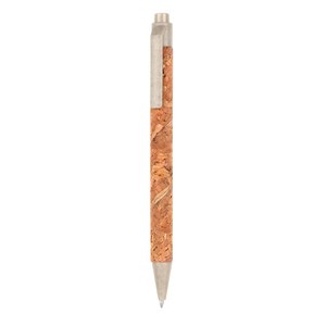 EgotierPro 50039 - Kork-Körper Stift mit PP und Weizenfaser ODEN Natural