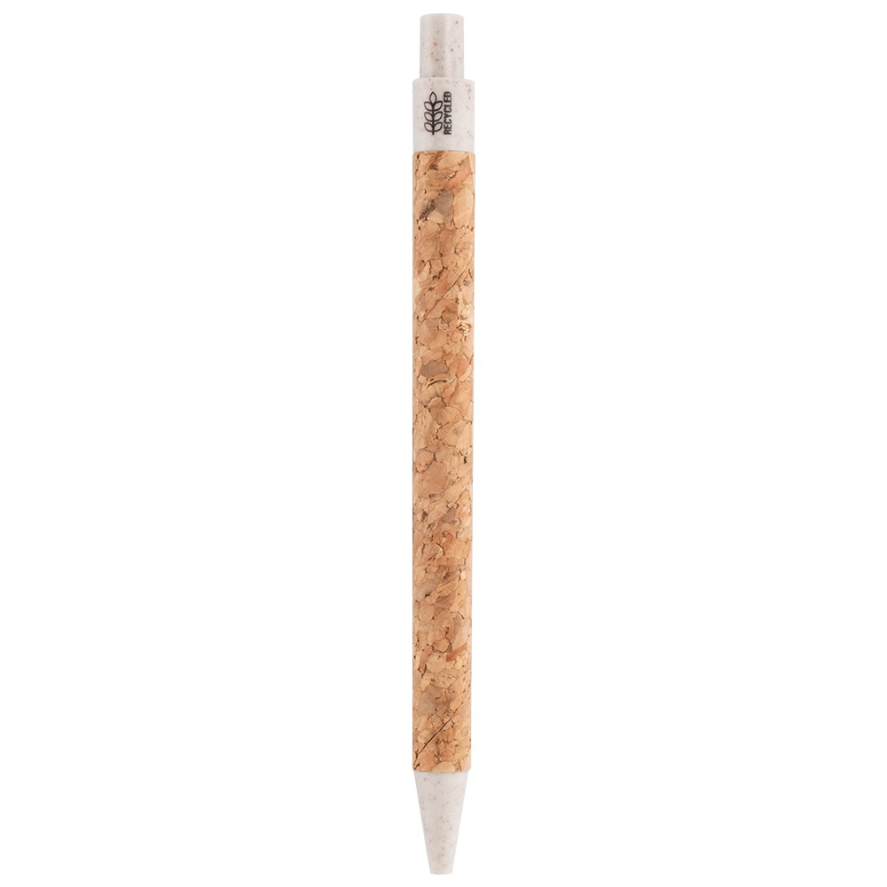 EgotierPro 50039 - Kork-Körper Stift mit PP und Weizenfaser ODEN