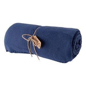 EgotierPro 50650 - Polar-Fleece Decke, 30% RPET, 160x120 cm Blue