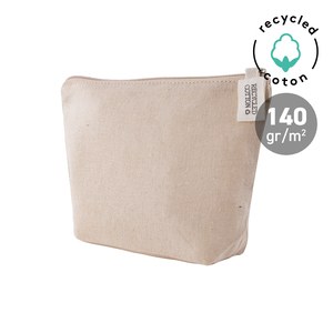 EgotierPro 50617 - Toilettentasche aus 100% recycelter Baumwolle, 140g/m² TETIAROA
