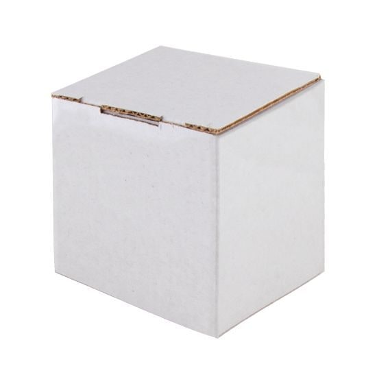 EgotierPro 52091 - Selbstmontierende weiße Kartonbox für Tassen CUPPA