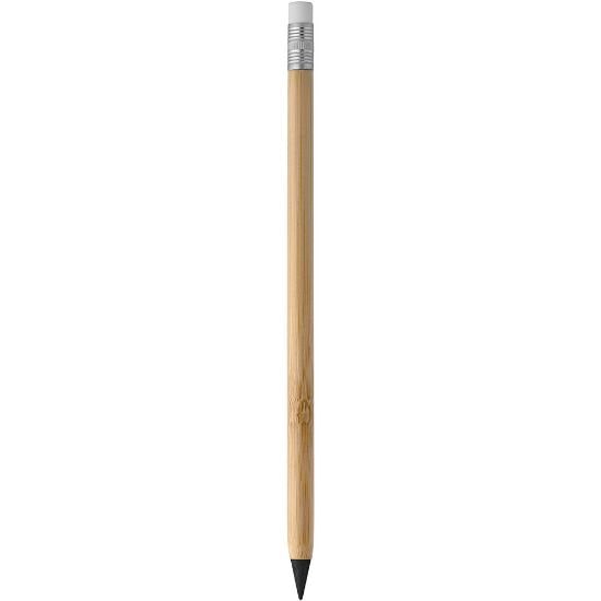 EgotierPro 53046 - Bambus Bleistift mit Kappe und Radierer INFINITE