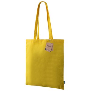 EgotierPro 53530 - Fairtrade Langgriff-Tasche, 180 gr/m², verschiedene Farben HARBOUR Gelb