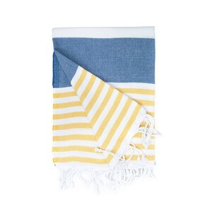 THE ONE TOWELLING OTHMA - Fouta Marine Navy Blue/Gold