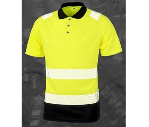 Result RS501X - Polo -Hemd mit hoher Sichtbarkeit im recycelten Polyester Fluo Yellow / Black