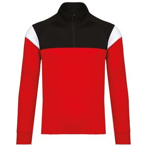 PROACT PA388 - Trainings-Sweatshirt mit 1/4 Reißverschluss für Kinder Sporty Red / Black