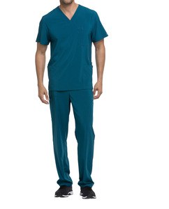 Dickies Medical DKE645 - Herren Top mit V-Ausschnitt Caribbean Blue