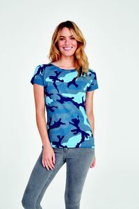 SOLS 01187 - Damen Rundhals T-Shirt Camouflage