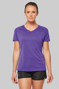 Proact PA477 - Damen Kurzarm-Sportshirt mit V-Ausschnitt