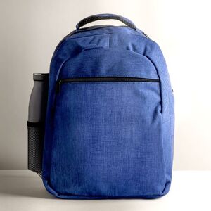 EgotierPro 38010 - Polyester Rucksack im Denim-Stil mit Laptopfach BITONE