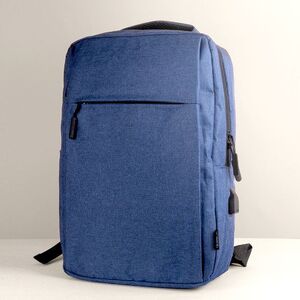 EgotierPro 52528 - RPET Polyester Rucksack mit Laptopfach & USB